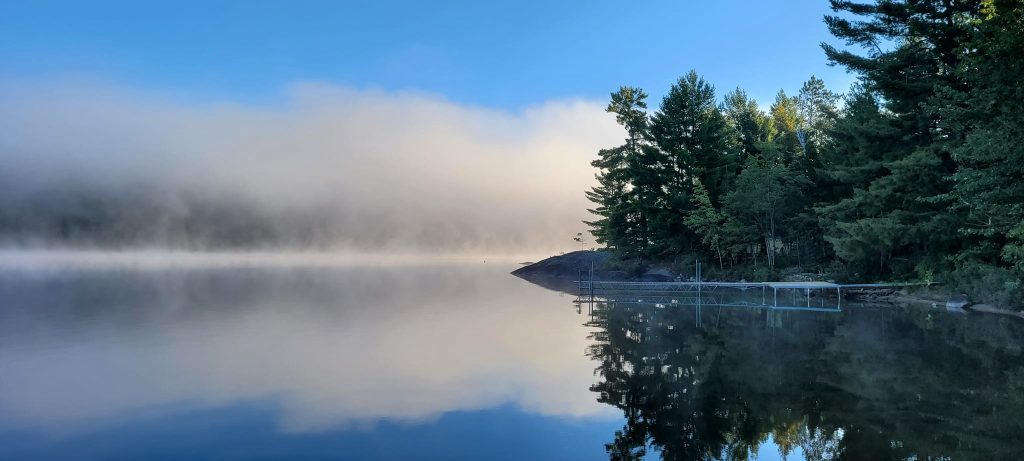 Rod Bilz photo of trout lake mist in autumn morning